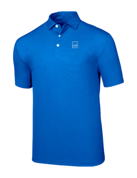 Callaway Birdseye Dark Carolina Blue Polo w/Reli Title Logo