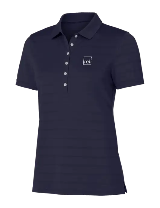 Callaway Womens Navy Ventilated Polo w/Reli Title Logo