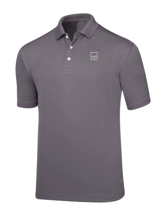 Callaway Core Medium Grey Performance Polo w/Reli Title Logo
