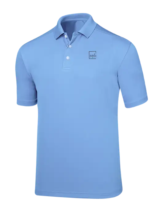 Callaway Core Light Blue Performance Polo w/Reli Title Logo