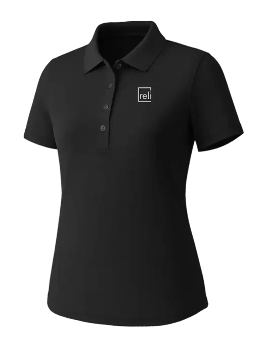 Callaway Womens Core Black Performance Polo w/Reli Title Logo