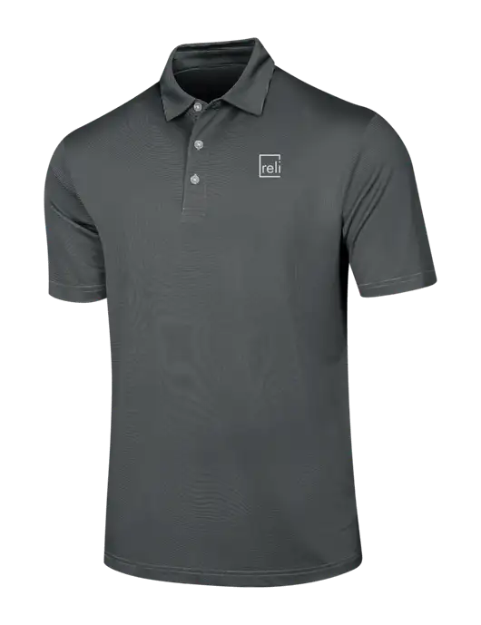 Callaway Black Fine Line Stripe Polo w/Reli Title Logo