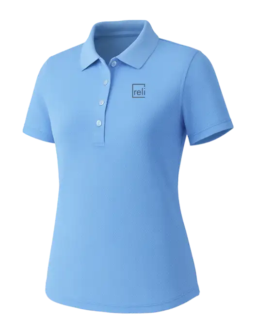 Callaway Womens Core Light Blue Performance Polo w/Reli Title Logo