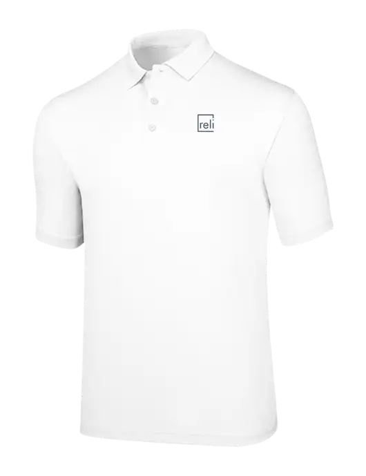 Callaway Opti-Dri White Chev Polo w/Reli Title Logo