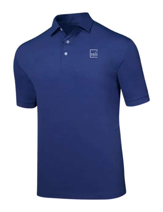 Callaway Navy Fashion Tonal Polo w/Reli Title Logo