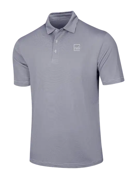 Callaway Navy Fine Line Stripe Polo w/Reli Title Logo