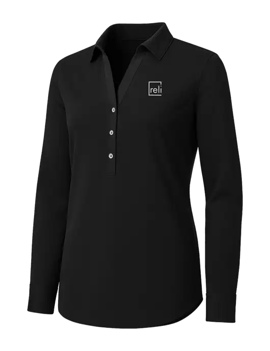 Womens Black City Stretch Shirt w/Reli Title Logo