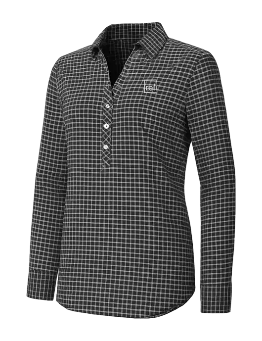 Womens Dark Grey/White City Stretch Shirt w/Reli Title Logo