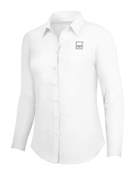 White Womens SuperPro Oxford Shirt w/Reli Title Logo
