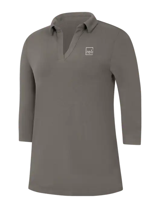 Womens Dark Grey Luxe Knit Tunic w/Reli Title Logo