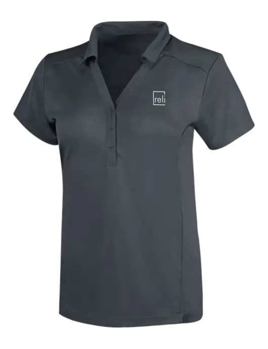 OGIO Dark Grey Womens Framework Polo w/Reli Title Logo