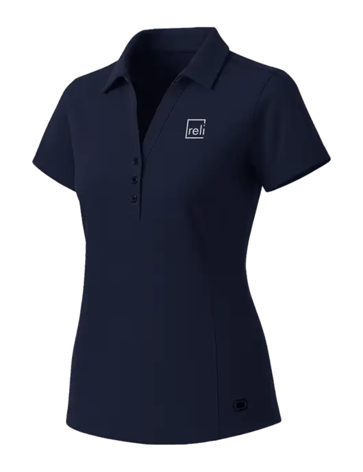 OGIO Womens Navy ONYX Polo w/Reli Title Logo