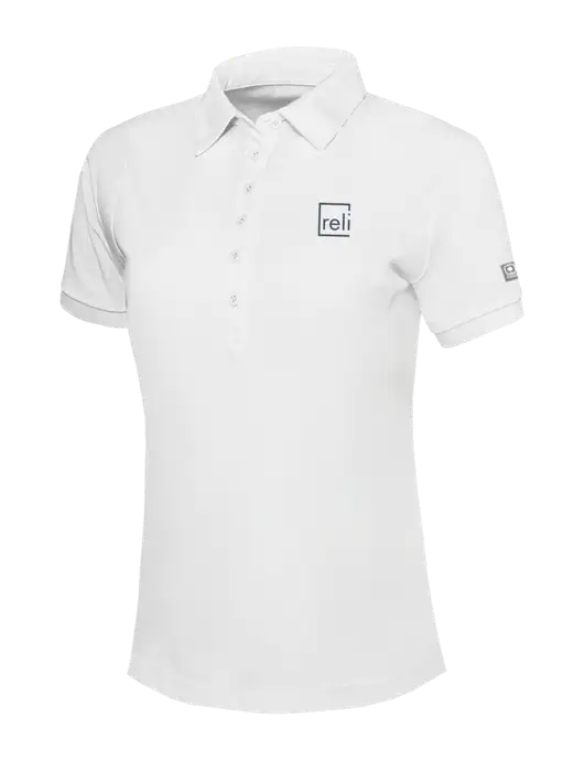 OGIO Womens Bright White Jewel Polo w/Reli Title Logo