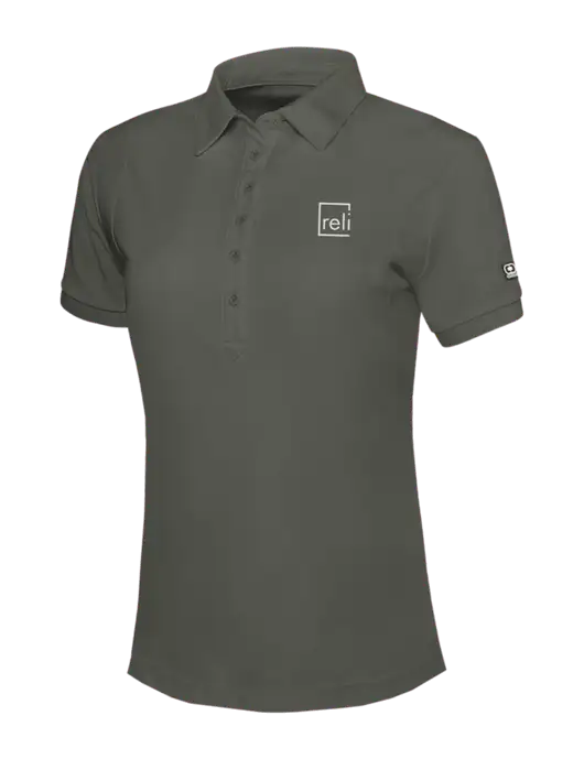 OGIO Womens Medium Grey Jewel Polo w/Reli Title Logo