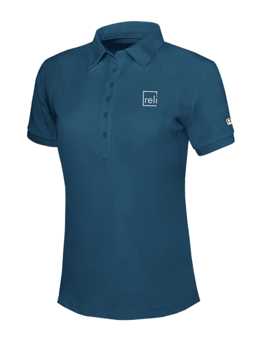 OGIO Womens Light Navy Jewel Polo w/Reli Title Logo