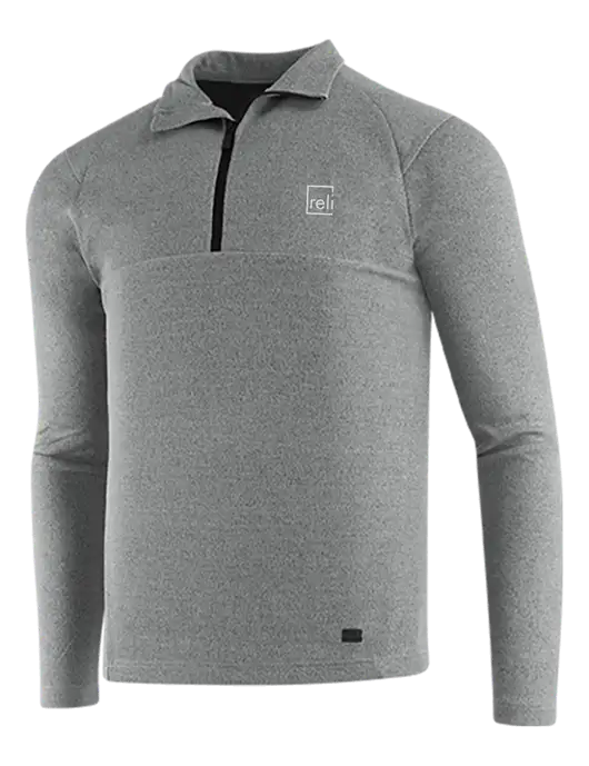 OGIO Petrol Grey Heather Transition 1/4 Zip Pullover w/Reli Title Logo