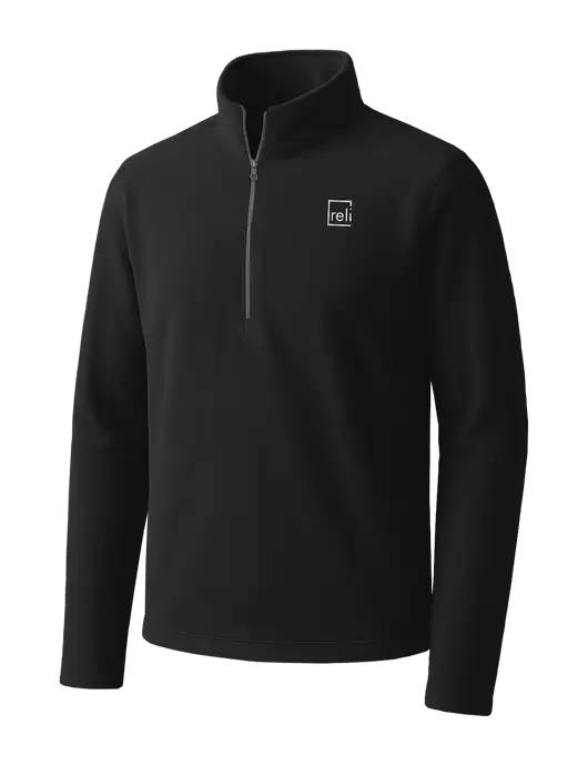 Black Microfleece 1/2 Zip Pullover w/Reli Title Logo