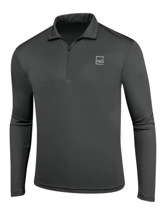 Dark Grey PosiCharge Competitor 1/4 Zip Pullover w/Reli Title Logo