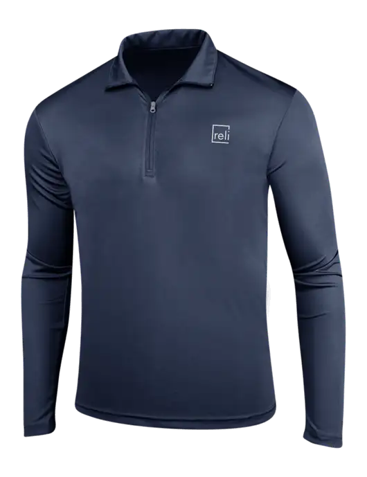 Navy PosiCharge Competitor 1/4 Zip Pullover w/Reli Title Logo