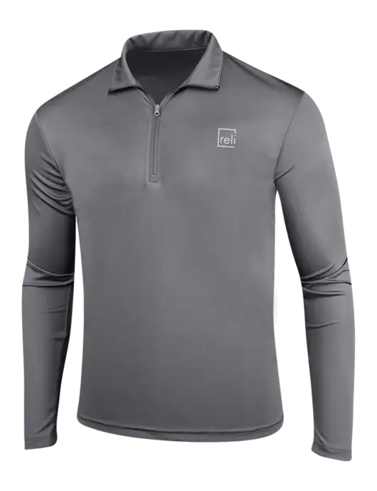 Medium Grey PosiCharge Competitor 1/4 Zip Pullover w/Reli Title Logo