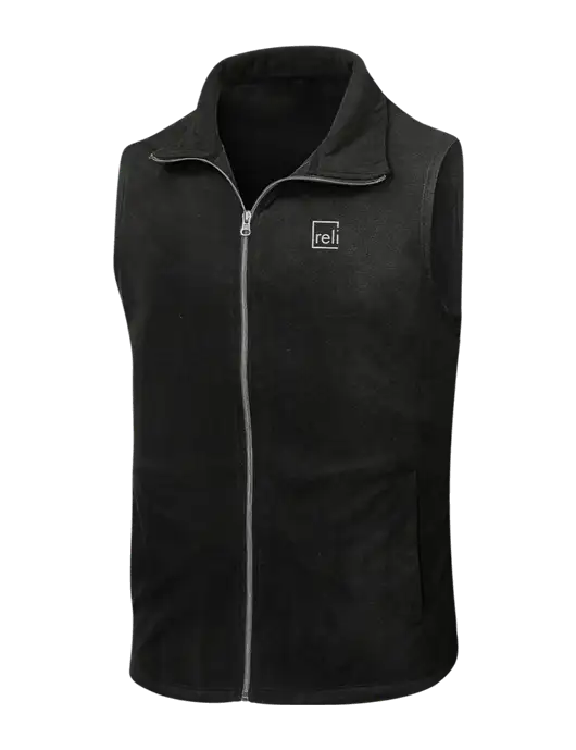 Black Microfleece Vest w/Reli Title Logo