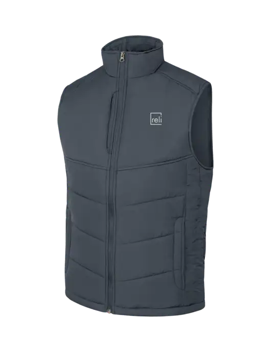 Dark Slate/Black Puffy Vest w/Reli Title Logo