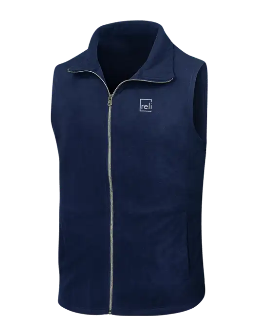 Navy Microfleece Vest w/Reli Title Logo