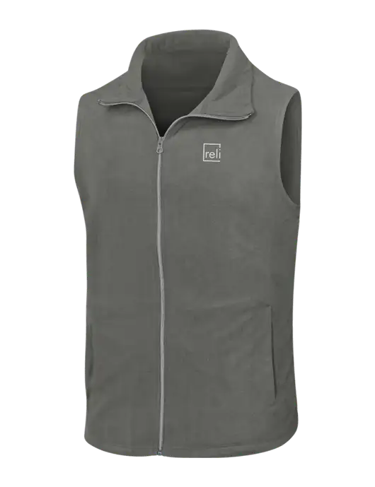Medium Grey Microfleece Vest w/Reli Title Logo