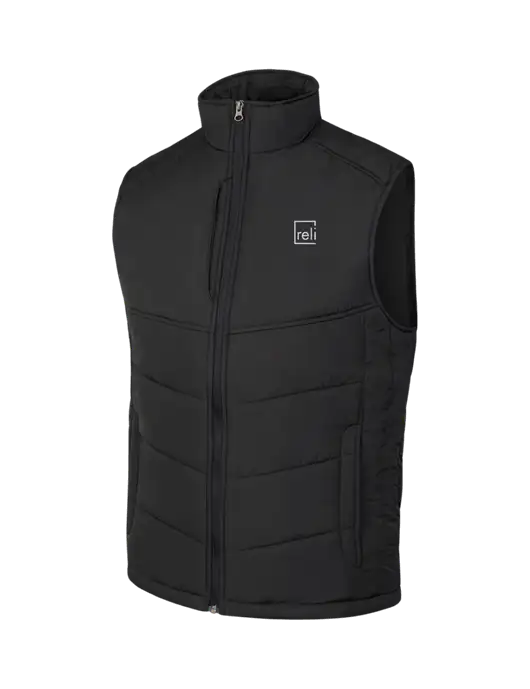 Black/Black Puffy Vest w/Reli Title Logo