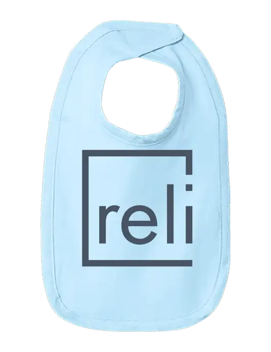 Rabbit Skins Light Blue Infant Premium Jersey Bib w/Reli Title Logo