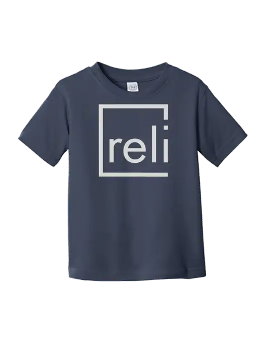 Rabbit Skins Navy Toddler Fine Jersey Tee w/Reli Title Logo
