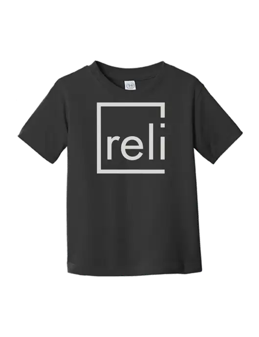 Rabbit Skins Black Toddler Fine Jersey Tee w/Reli Title Logo