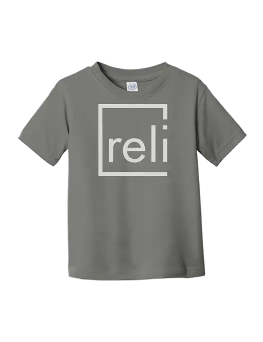 Rabbit Skins Charcoal Toddler Fine Jersey Tee w/Reli Title Logo