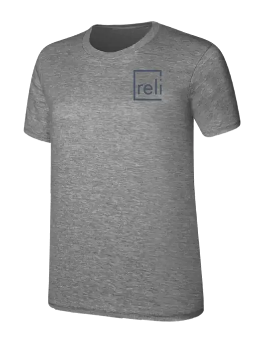 Womens Ring Spun Light Grey Heather 4.5 oz T-Shirt w/Reli Title Logo