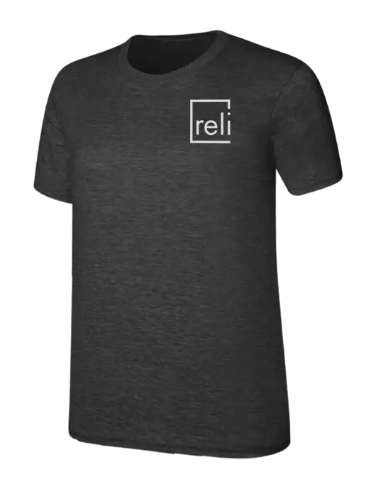 Womens Ring Spun Dark Heather Grey 4.5 oz T-Shirt w/Reli Title Logo
