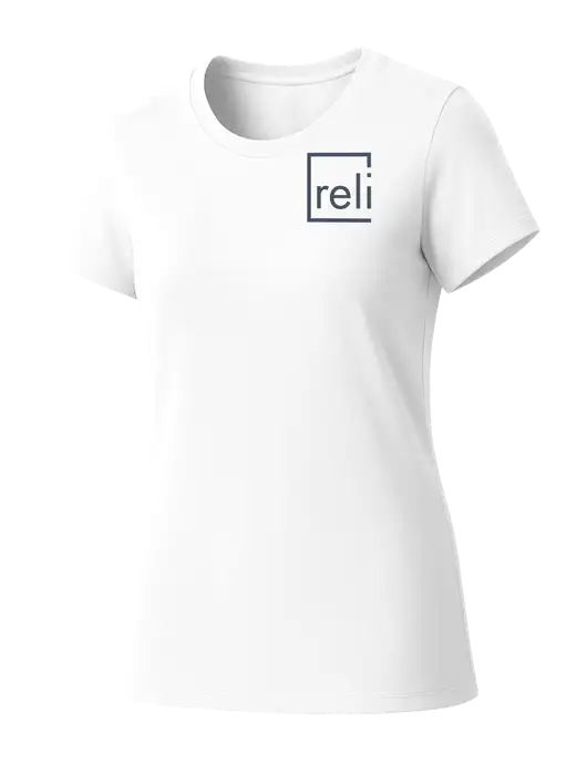 Womens Seriously Soft White T-Shirt w/Reli Title Logo