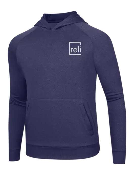 Tech True Navy Fleece Hooded Sweatshirt w/Reli Title Logo