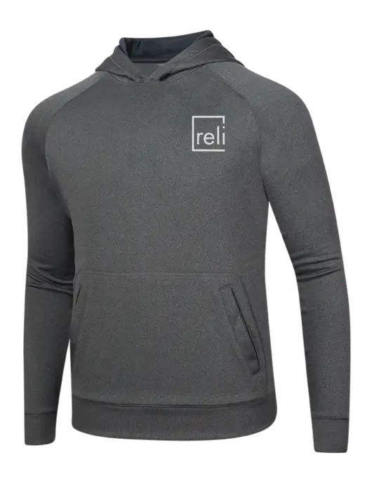 Tech Graphite Heather Fleece Hooded Sweatshirt w/Reli Title Logo