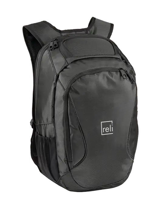 Stealth Dark Grey/Black Laptop Backpack w/Reli Title Logo