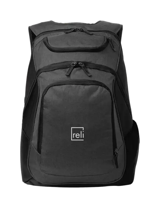 Executive Graphite Heather/Black Laptop Backpack w/Reli Title Logo