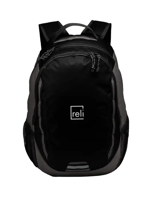 Ridge Black/Dark Charcoal Laptop Backpack w/Reli Title Logo