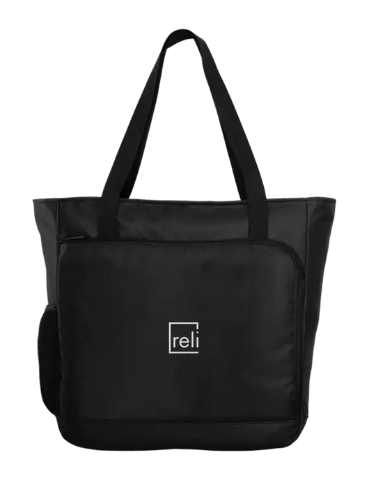 City Black Laptop Tote w/Reli Title Logo
