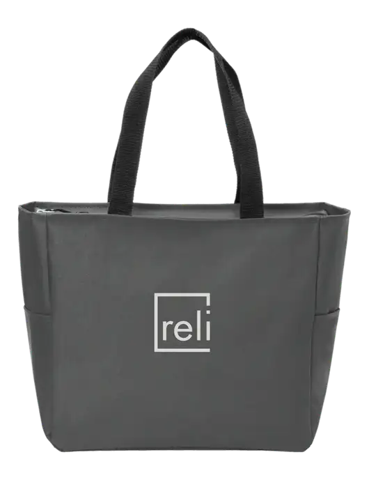 Everyday Charcoal Zip Tote Dark w/Reli Title Logo