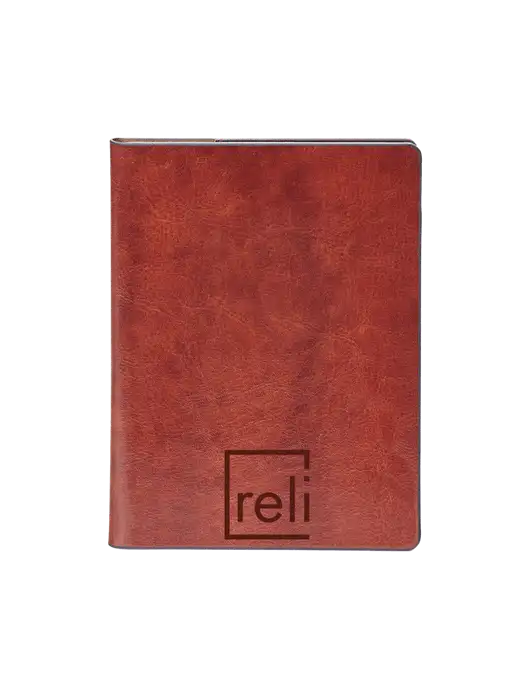 Fabrizio Brown Rfid Passport Holder w/Reli Title Logo