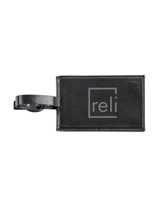 Fabrizio Black Executive Luggage Tag w/Reli Title Logo