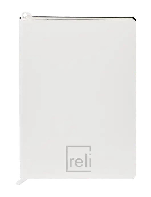 Fabrizio White Soft Cover 5.75 x 8.125 Journal w/Reli Title Logo