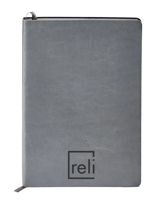 Fabrizio Grey Soft Cover 5.75 x 8.125 Journal w/Reli Title Logo
