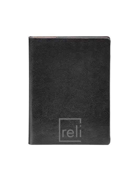 Fabrizio Black Rfid Passport Holder w/Reli Title Logo