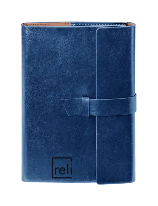 Fabrizio Blue 6.875 x 9.56 Portfolio w/Reli Title Logo