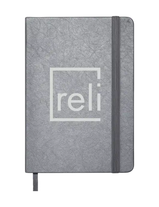 Granite Dark Grey Hardcover Journal, 5.62 X  8.37 w/Reli Title Logo